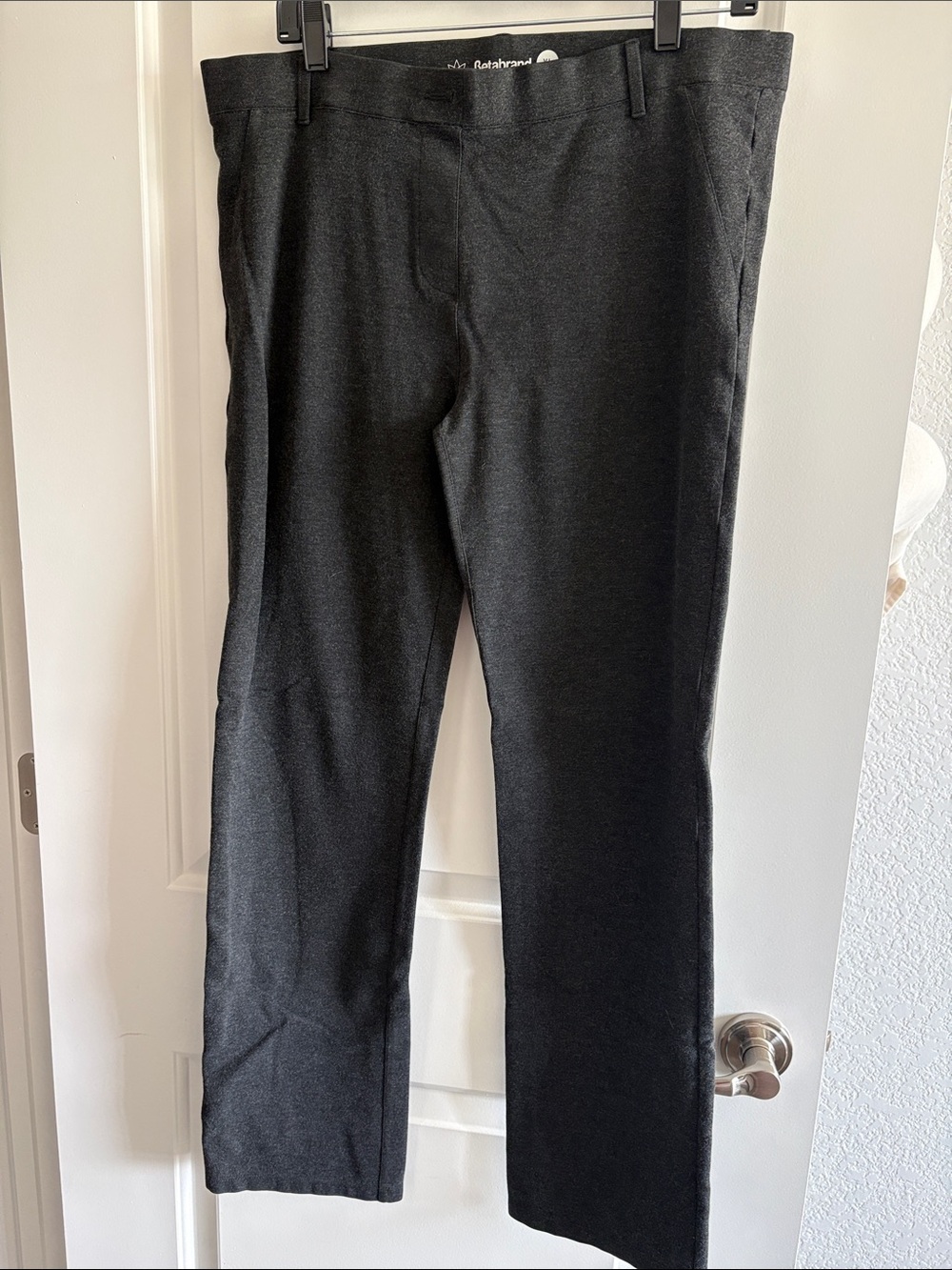 Betabrand Charcoal Black Dress Pants - Straight Leg